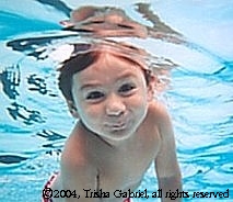 Under water -- smiling face!